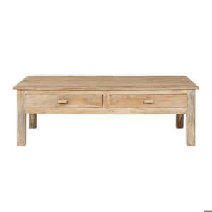 Nkuku Laali Grooved Mango Wood Coffee Table